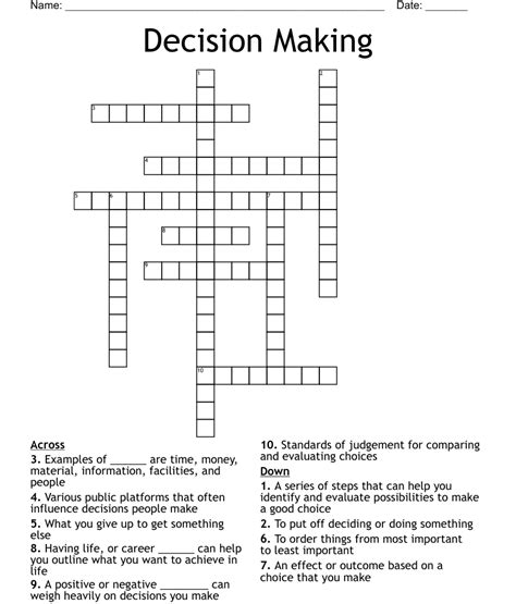 The Crossword Solver found 30 answers to "A formal or binding decision about a dispute or problem (12)", 12 letters crossword clue. . What might be sought before a major decision crossword clue